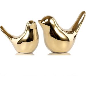 Small Birds Statues Gold